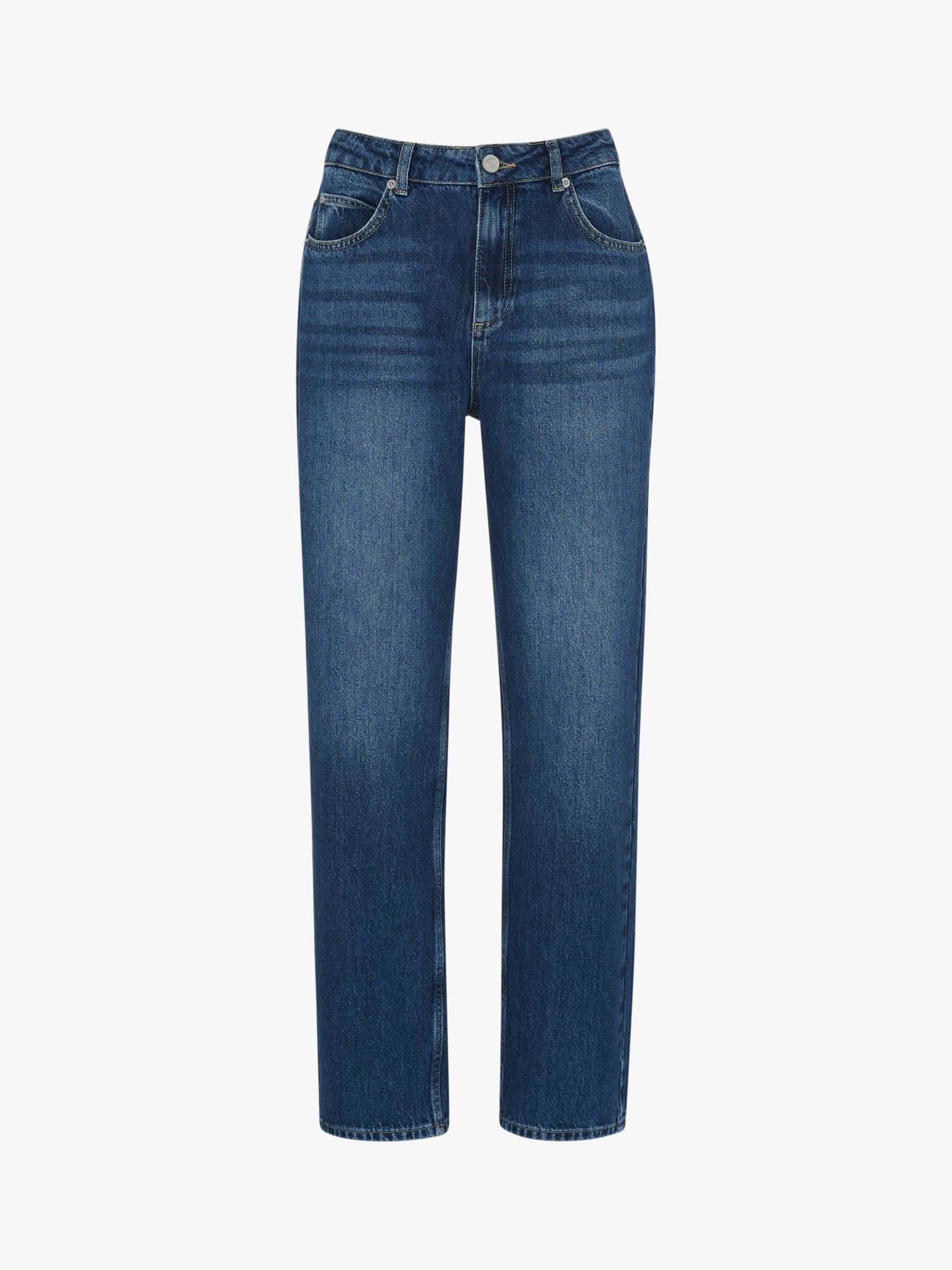 Whistles Authentic Low Waist Jeans, Blue at John Lewis & Partners