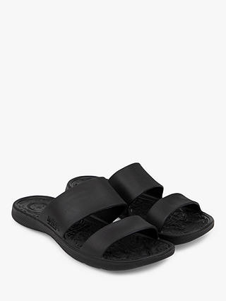 totes SOLBOUNCE Double Strap Slider Sandals, Black