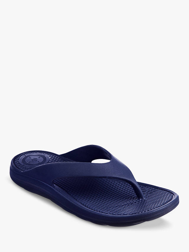 totes SOLBOUNCE Toe Post Sandals, Blue at John Lewis & Partners