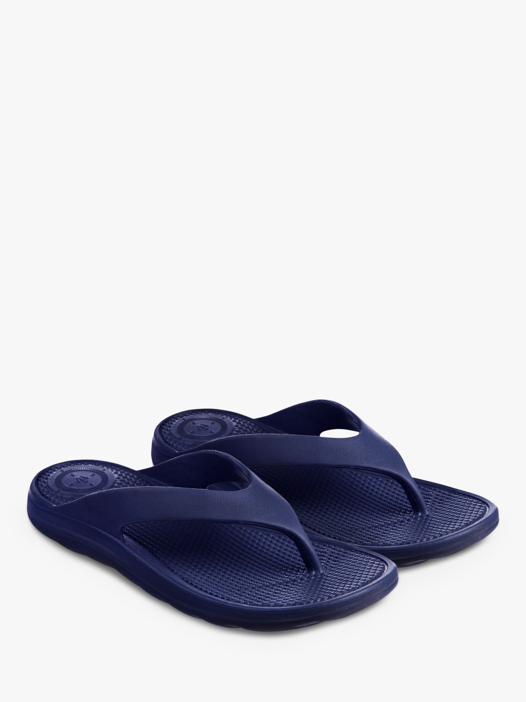 totes SOLBOUNCE Toe Post Sandals, Blue at John Lewis & Partners