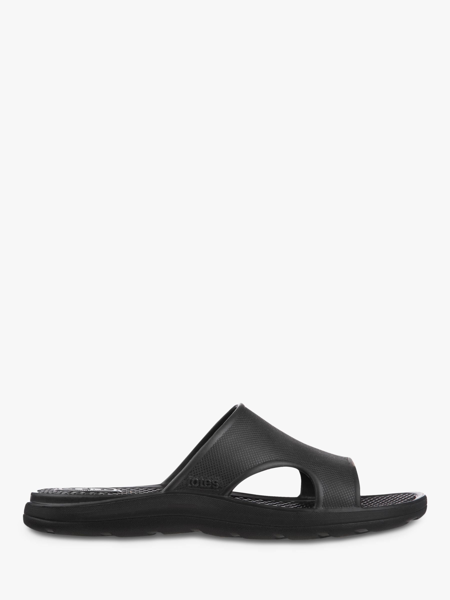 totes SOLBOUNCE Vented Slider Sandals, Black, 7