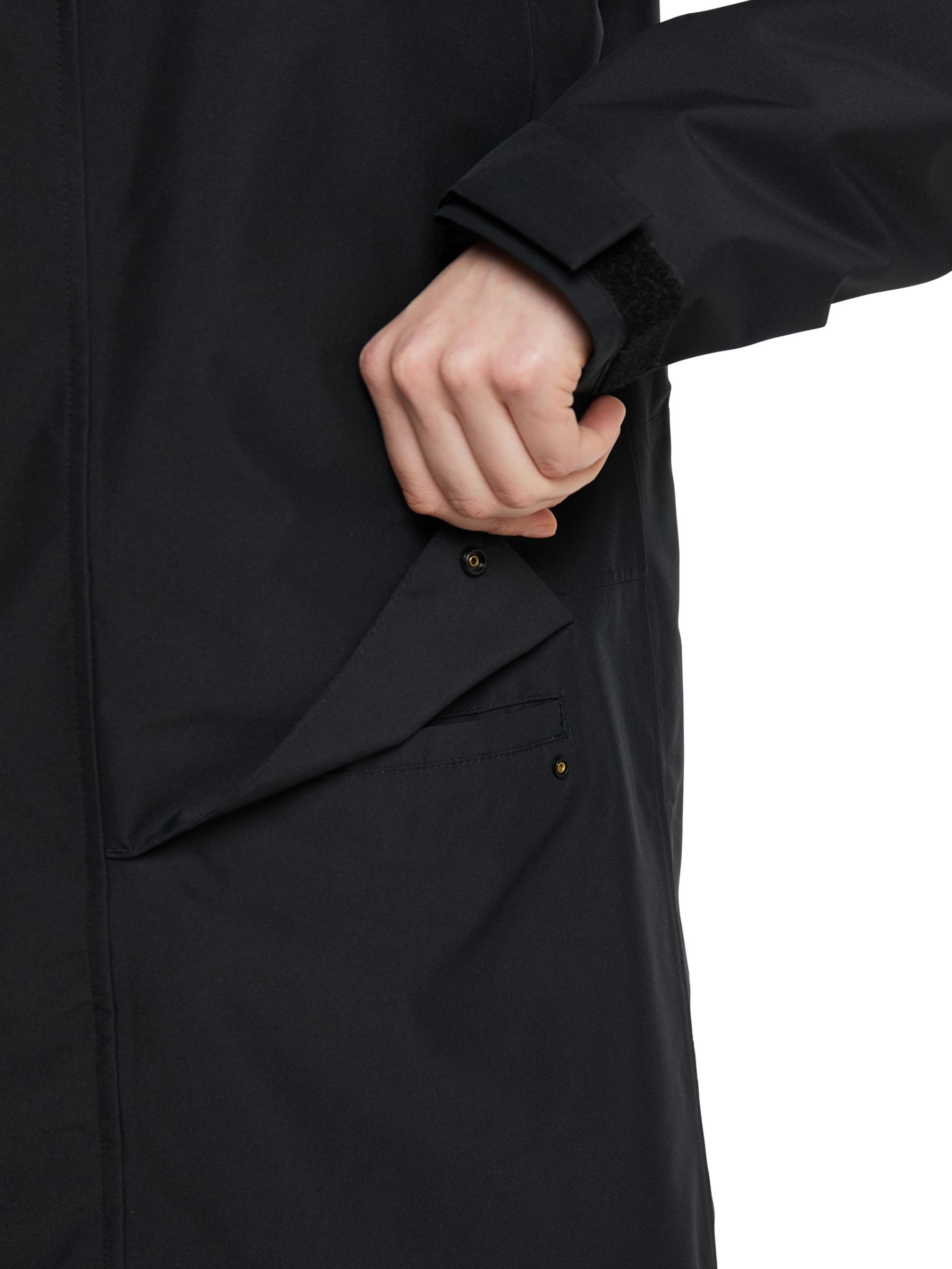 Haglöfs Aria Women's Long Recycled Waterproof Jacket, True Black, XS
