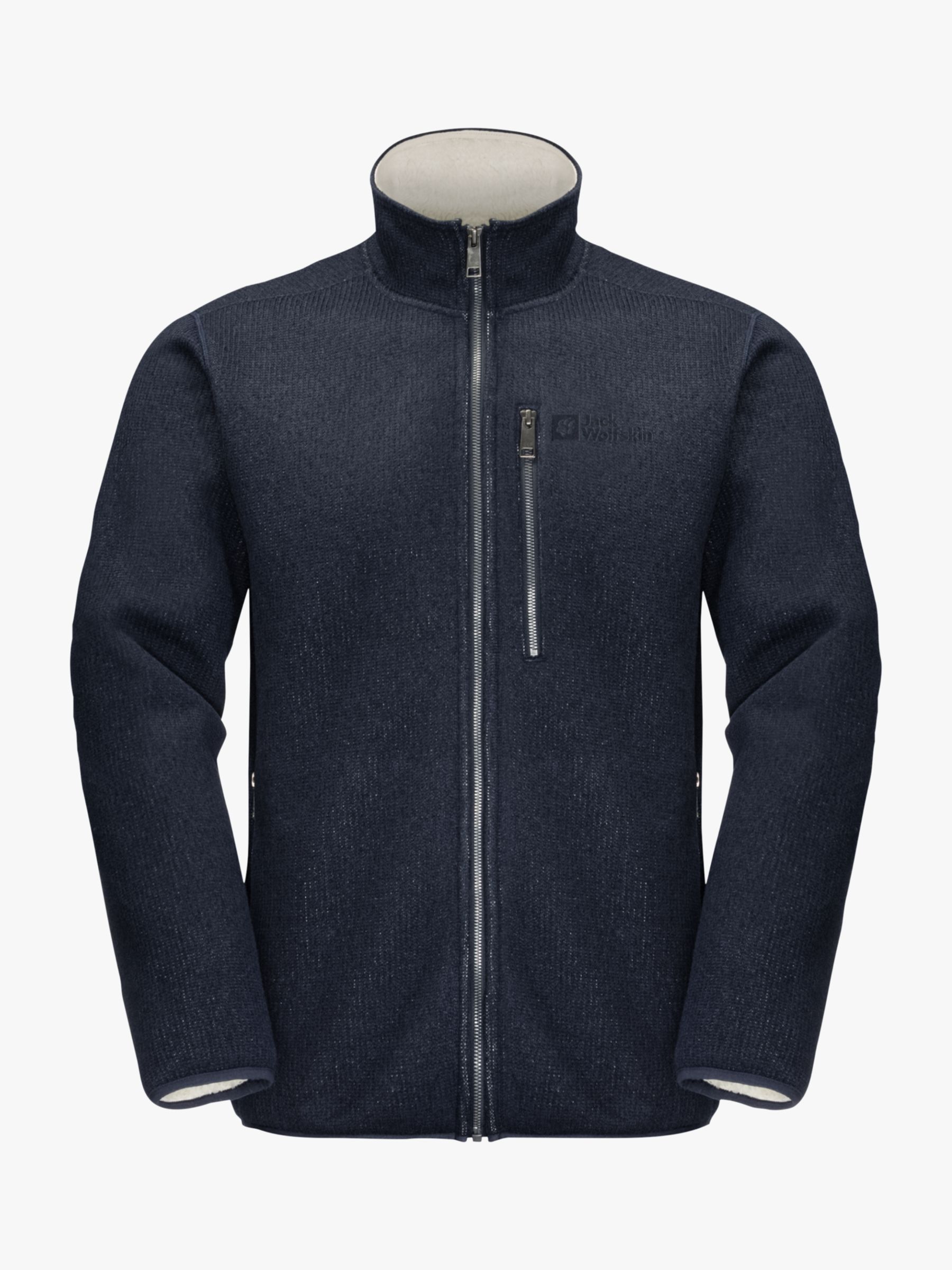 Jack Wolfskin Robson Fjord Men\'s Fleece Jacket, Night Blue at John Lewis &  Partners