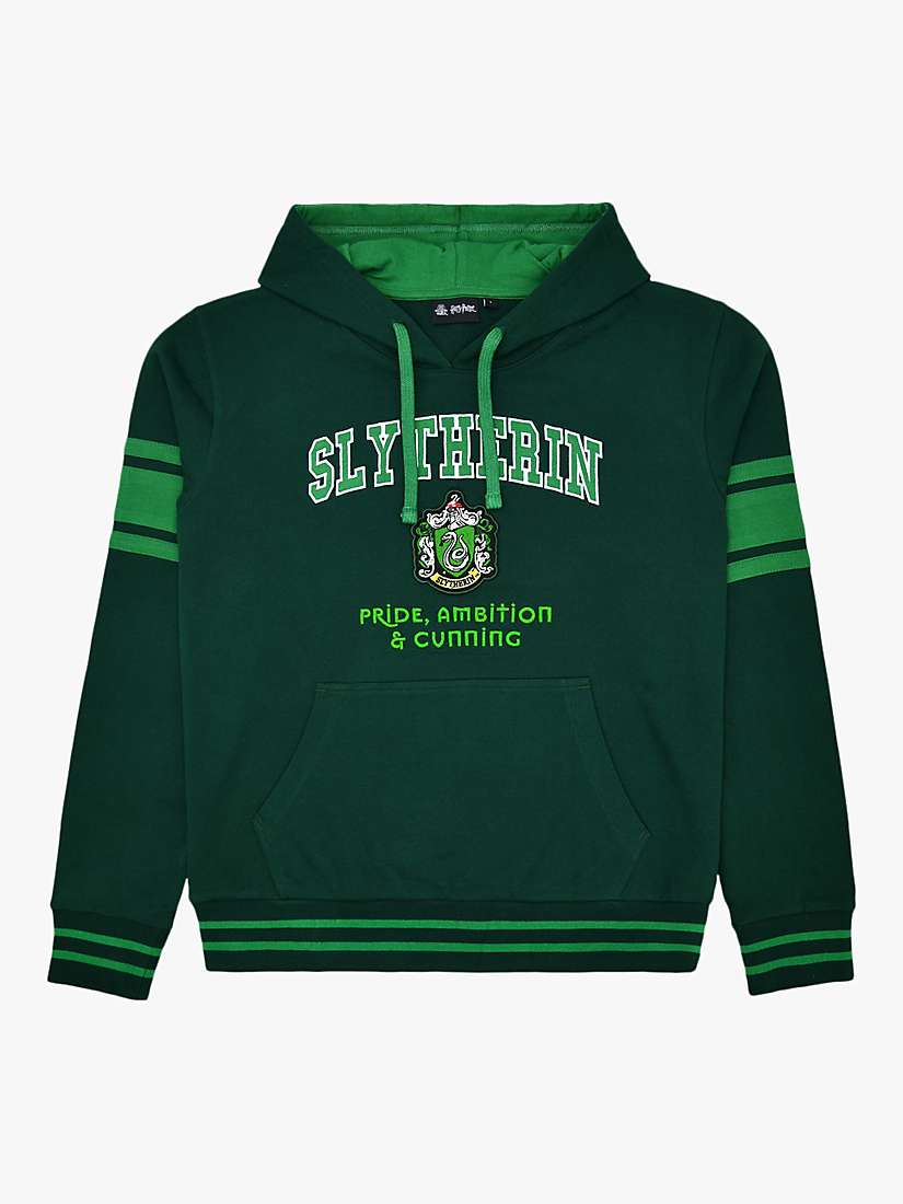 Buy Fabric Flavours Harry Potter Slytherin House Hoodie, Green Online at johnlewis.com