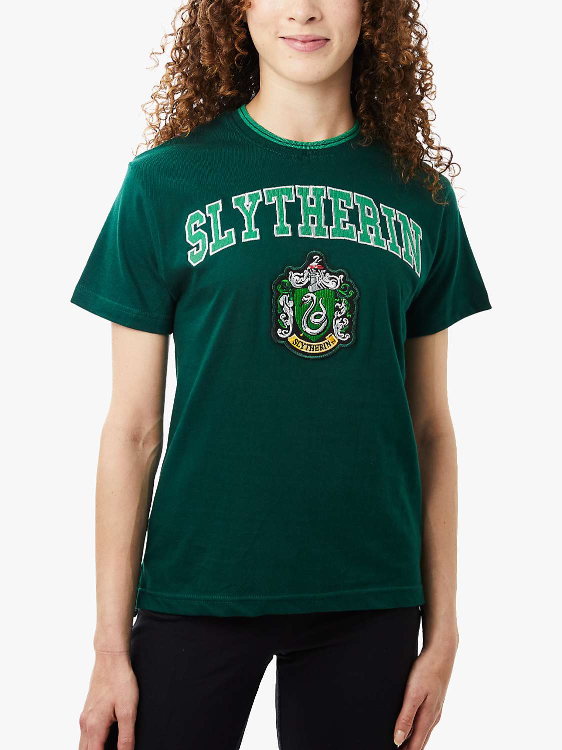 Buy Fabric Flavours Harry Potter Slytherin House T-Shirt, Green Online at johnlewis.com