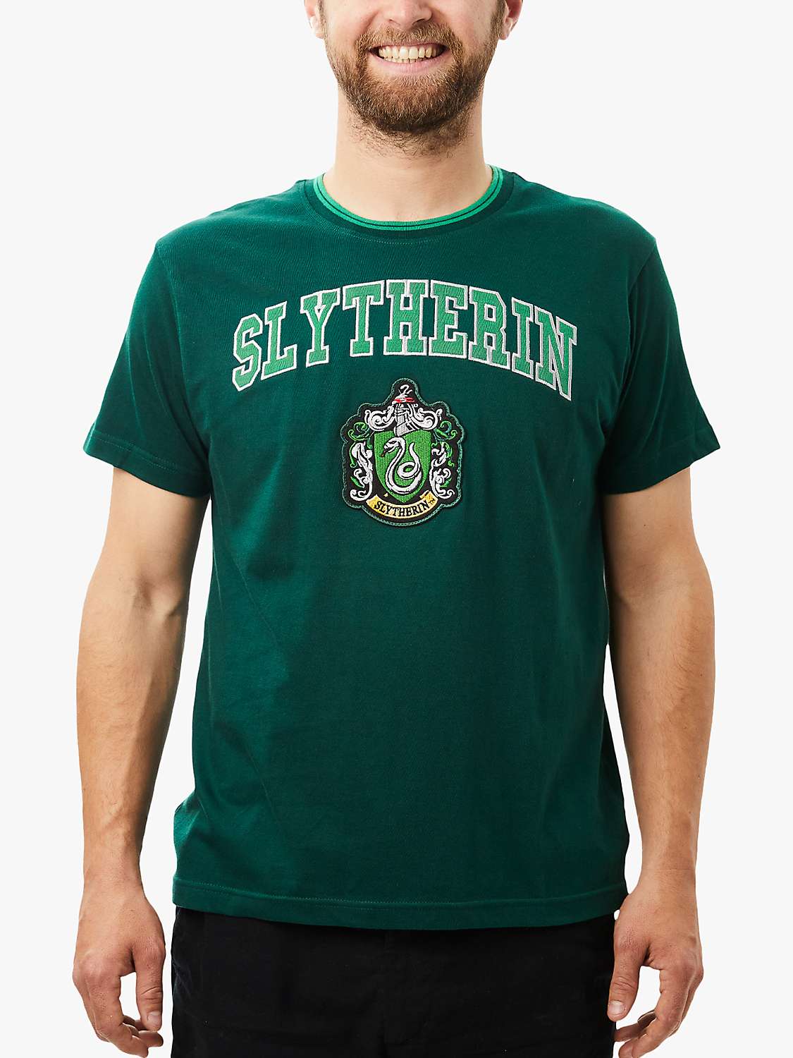 Buy Fabric Flavours Harry Potter Slytherin House T-Shirt, Green Online at johnlewis.com