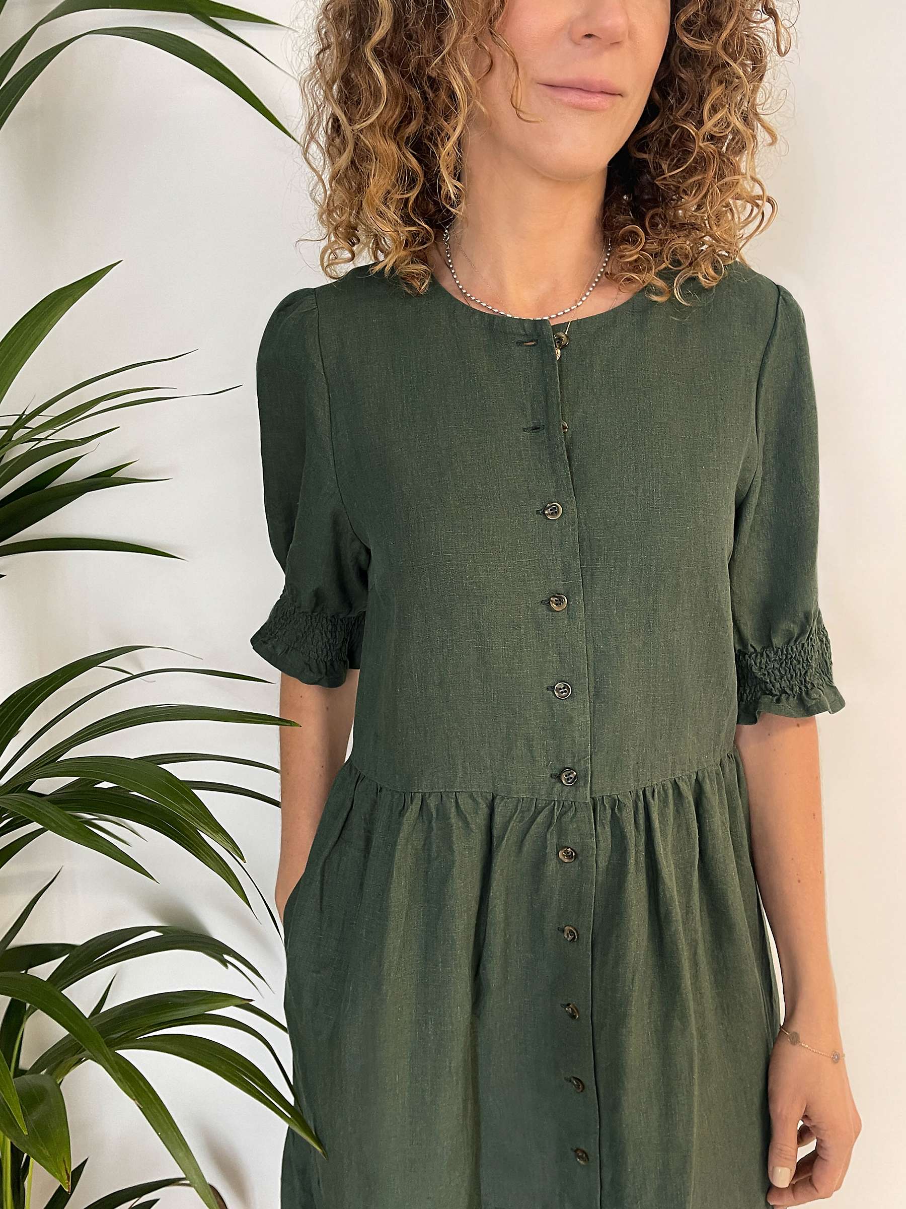 Buy Baukjen Maxine Hemp Tiered Midi Shirt Dress Online at johnlewis.com