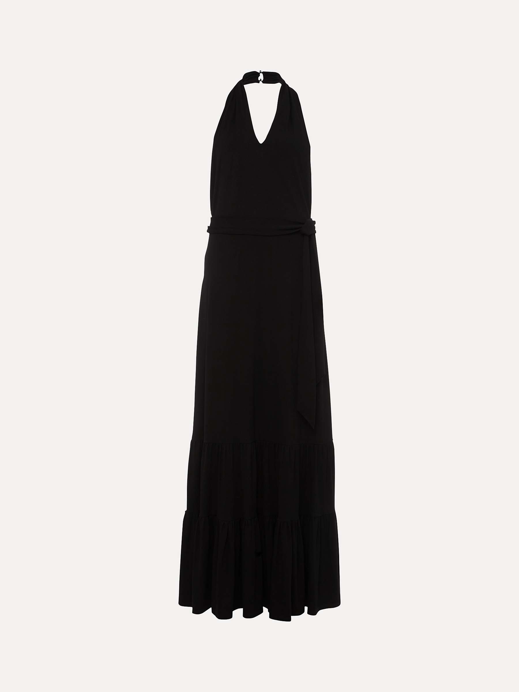 Buy Phase Eight Valeria Halterneck Maxi Dress, Black Online at johnlewis.com