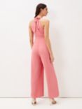 Phase Eight Mellany Twisted Halterneck Jumpsuit, Watermelon, Watermelon