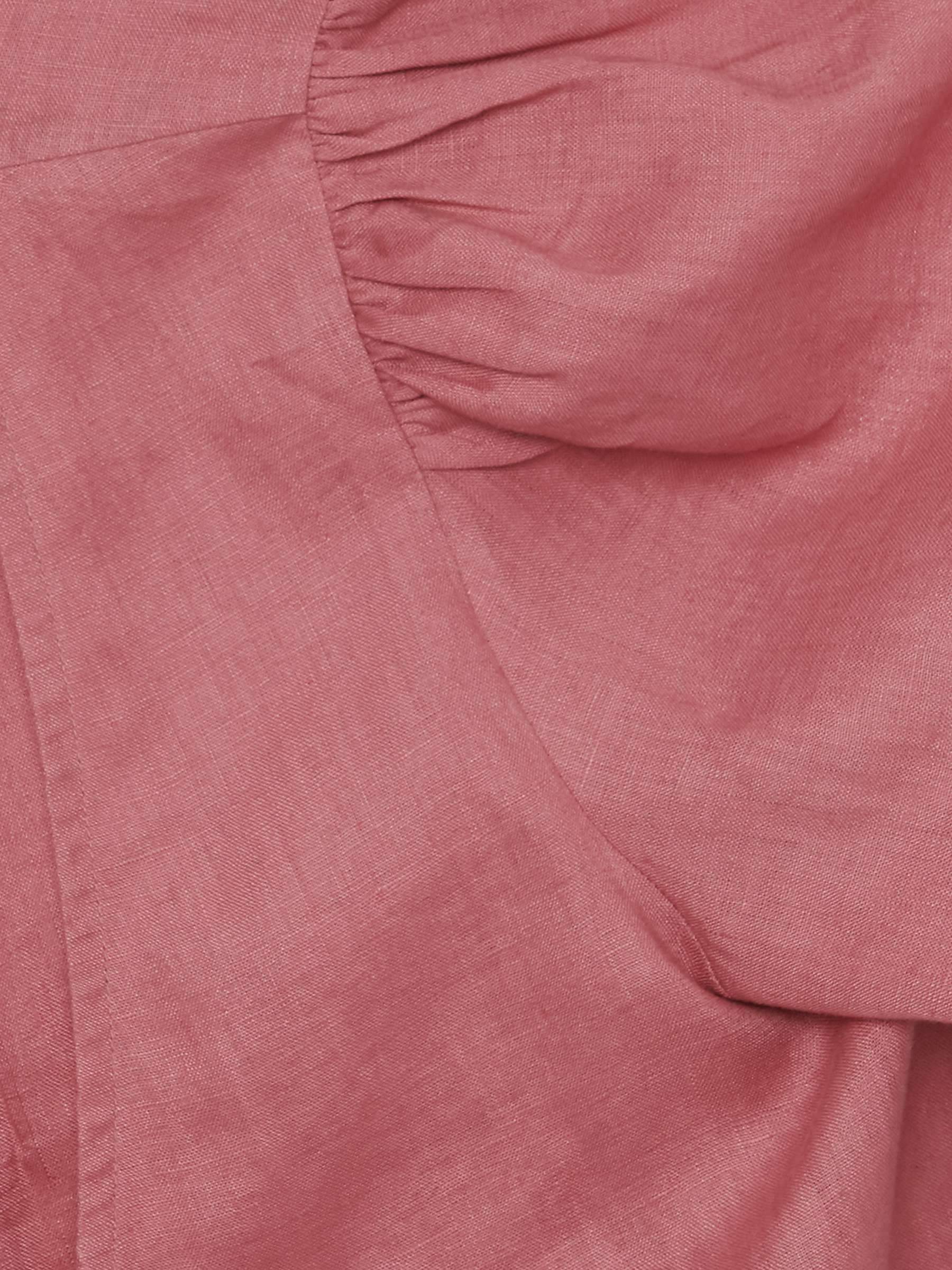 Buy Phase Eight Raven Linen Tie Front Top, Rose Online at johnlewis.com
