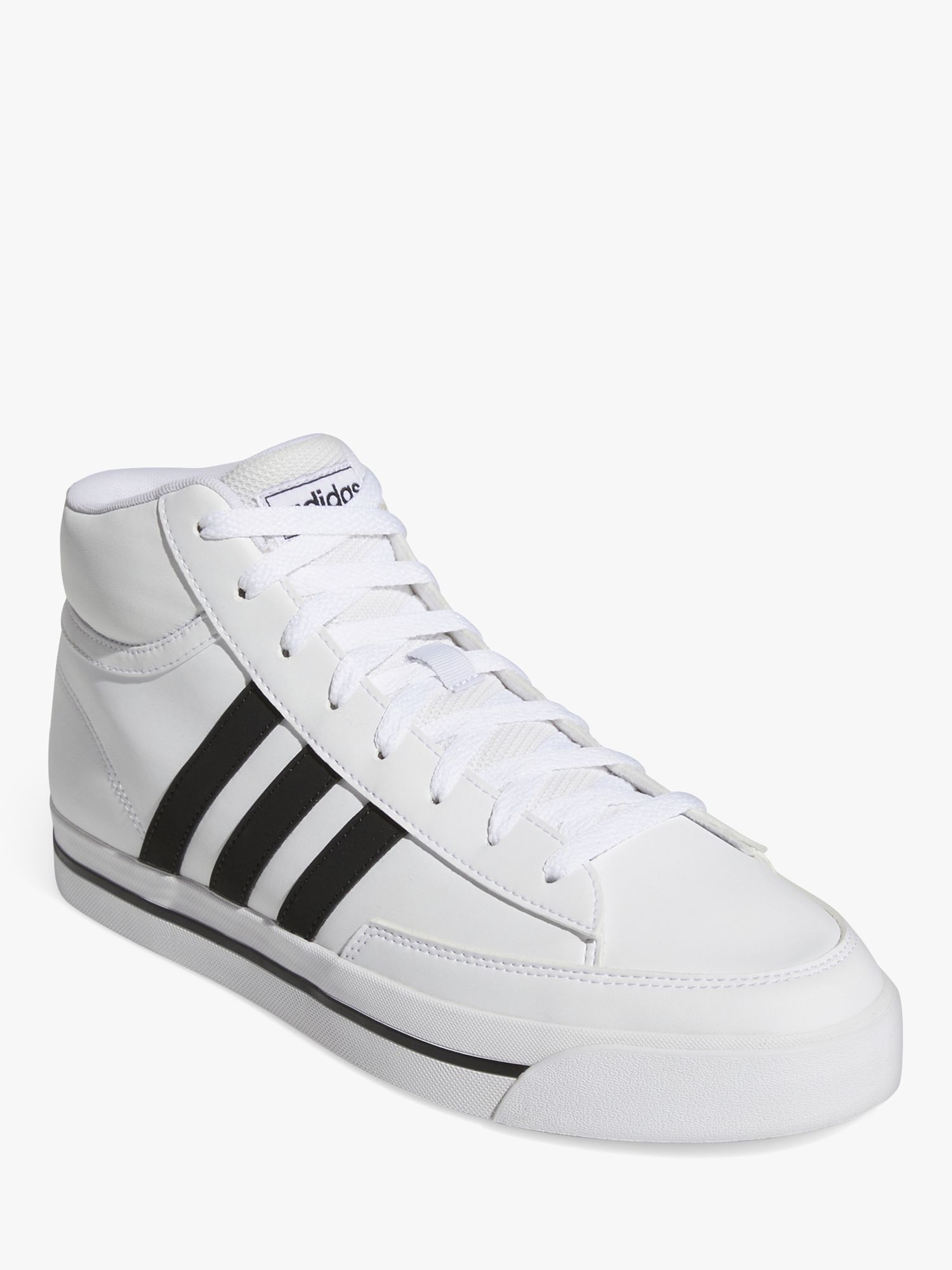 adidas Retrovulc Mid Trainers, White at John Lewis & Partners