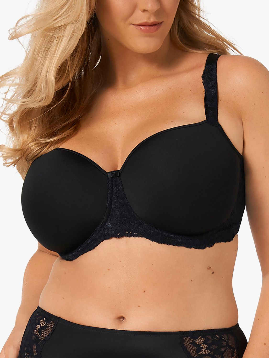 AND/OR Wren Non Padded T-Back Bra, Black, B-DD Cup Sizes at John