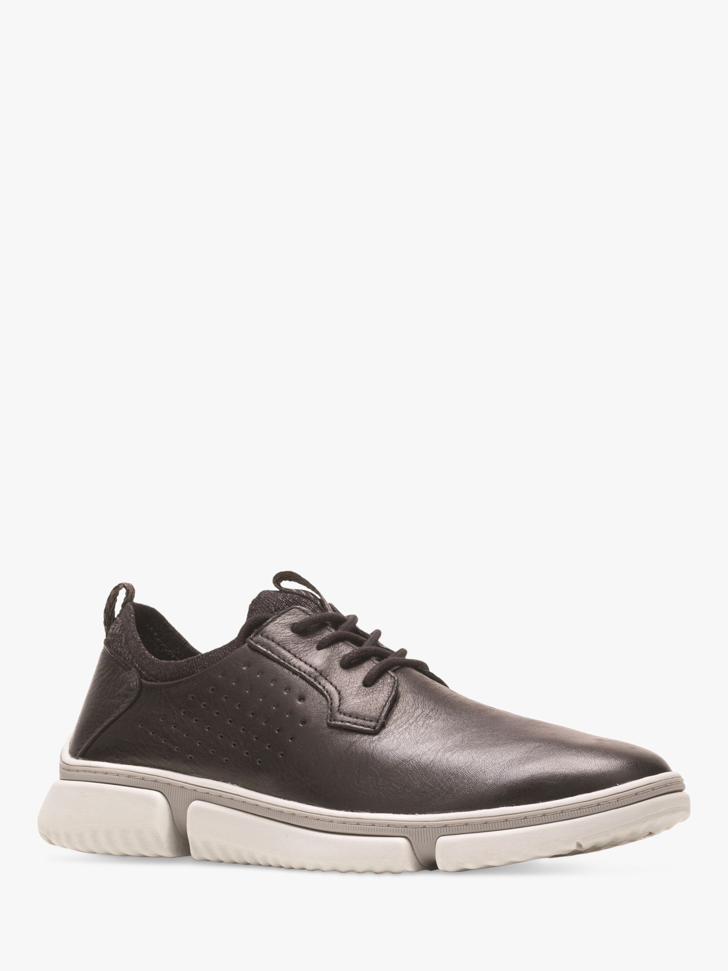 Hush Puppies Bennett Leather Lace Up Oxford Shoes, Black at John Lewis ...