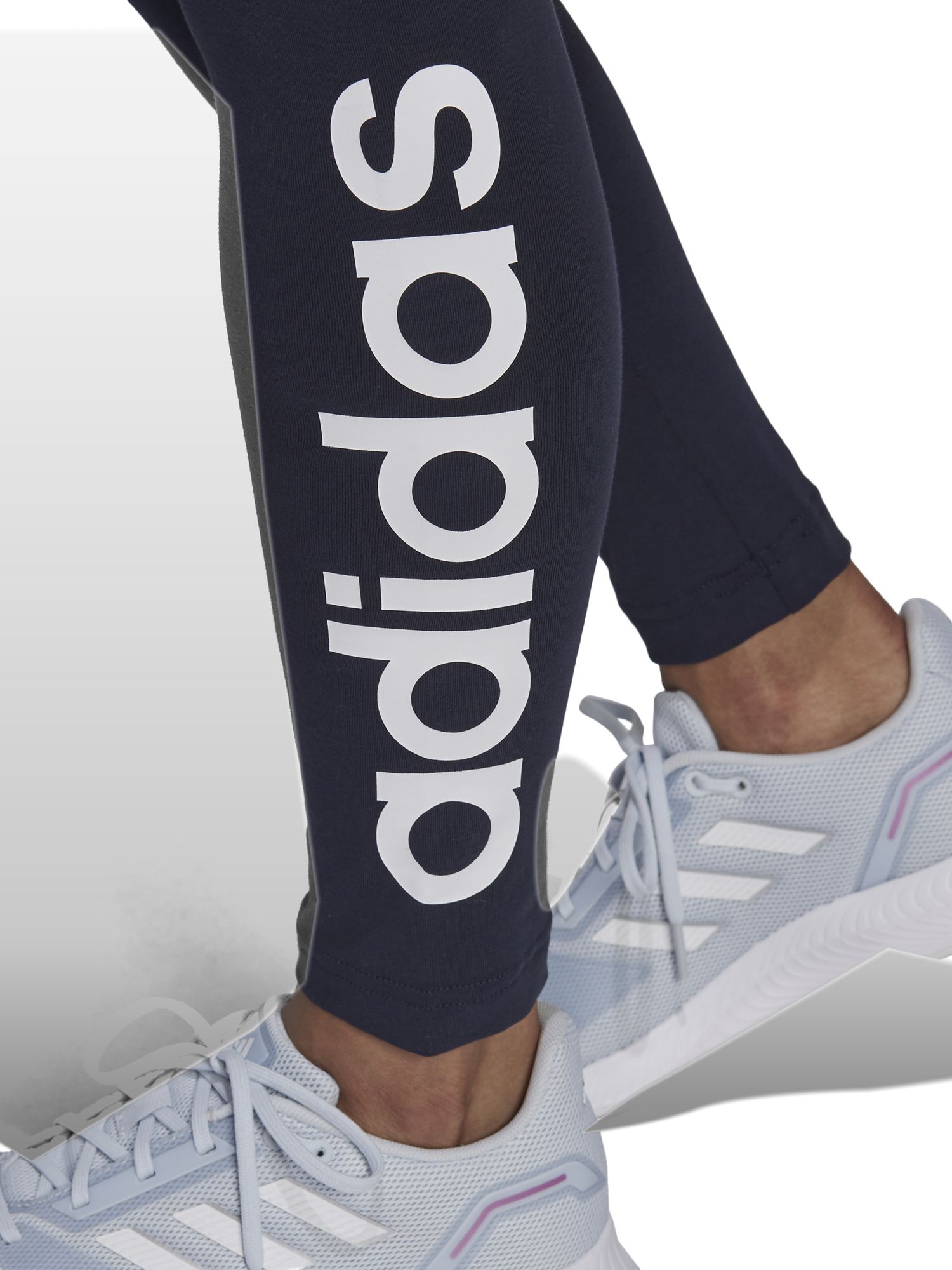 adidas Women's Linear Legging, Ink/White, X-Small 