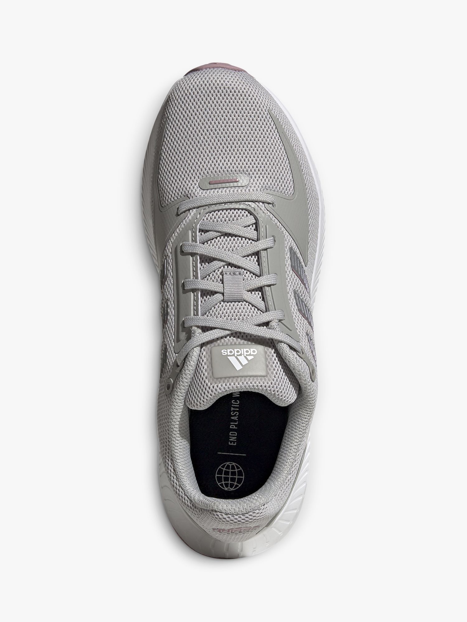 adidas Run Falcon 2.0 Women's Running Shoes, Grey Two/Grey Metalic at John Lewis & Partners
