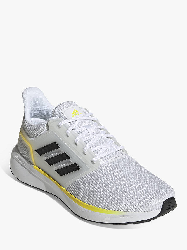 adidas EQ19 Run Men's Running Shoes, Cloud White/Core Black/Beam Yellow