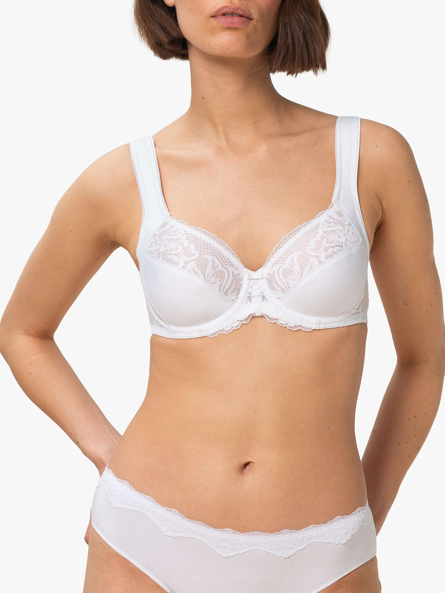 Buy Triumph Modern Lace & Cotton Full Cup Bra Online at johnlewis.com