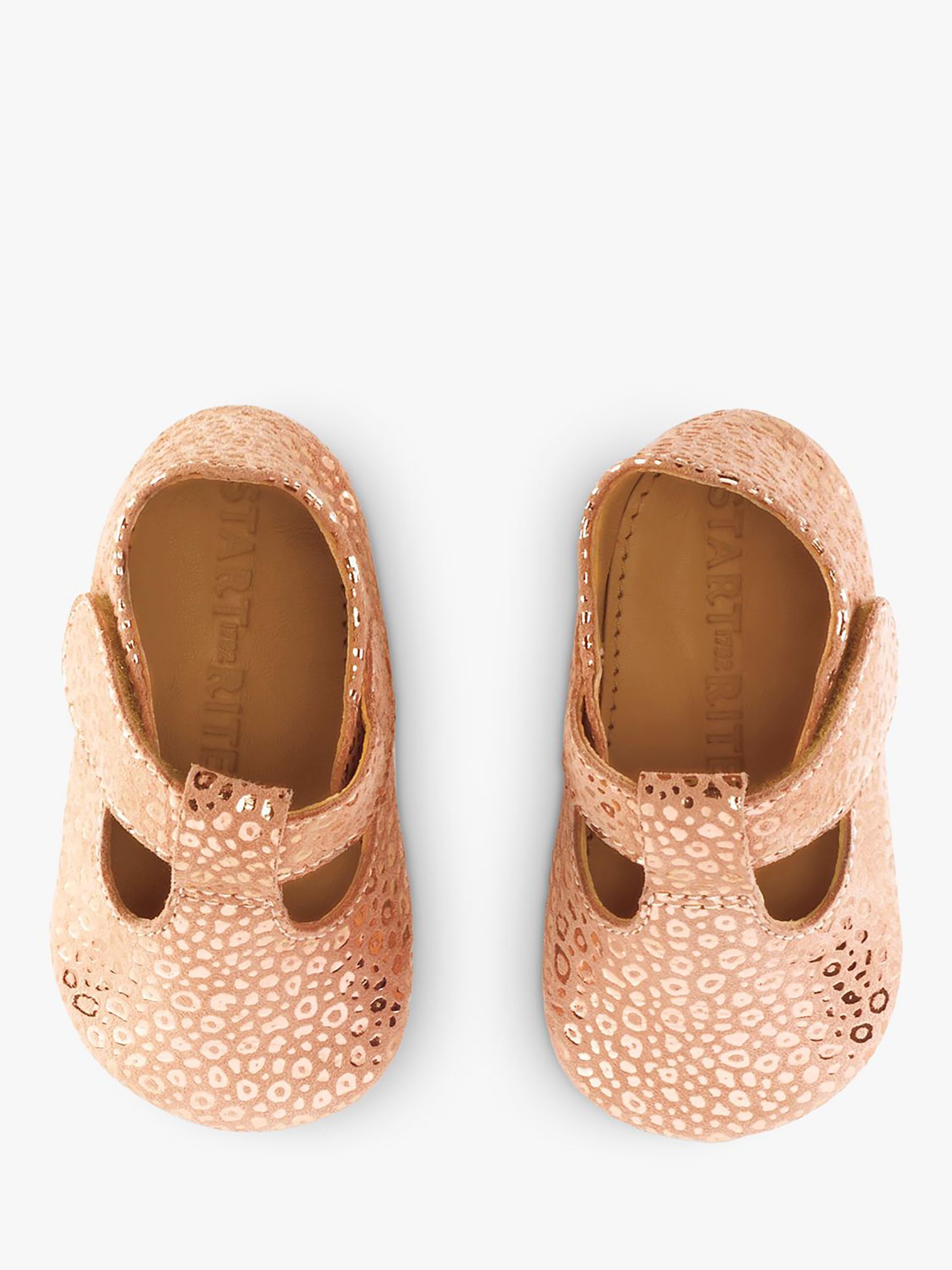 Start-Rite Kids' Rhyme Leopard Pre-Walker Shoes, Rose Gold, 0-3 months