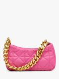 Mango Chess Quilted Chain Strap Bag, Bright Pink