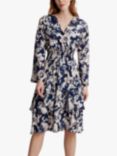 Gina Bacconi Alarice Floral Tiered Midi Dress, Navy