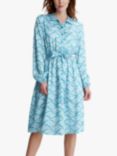 Gina Bacconi Rotem Long Sleeve Shirt Dress, Turquoise, Turquoise