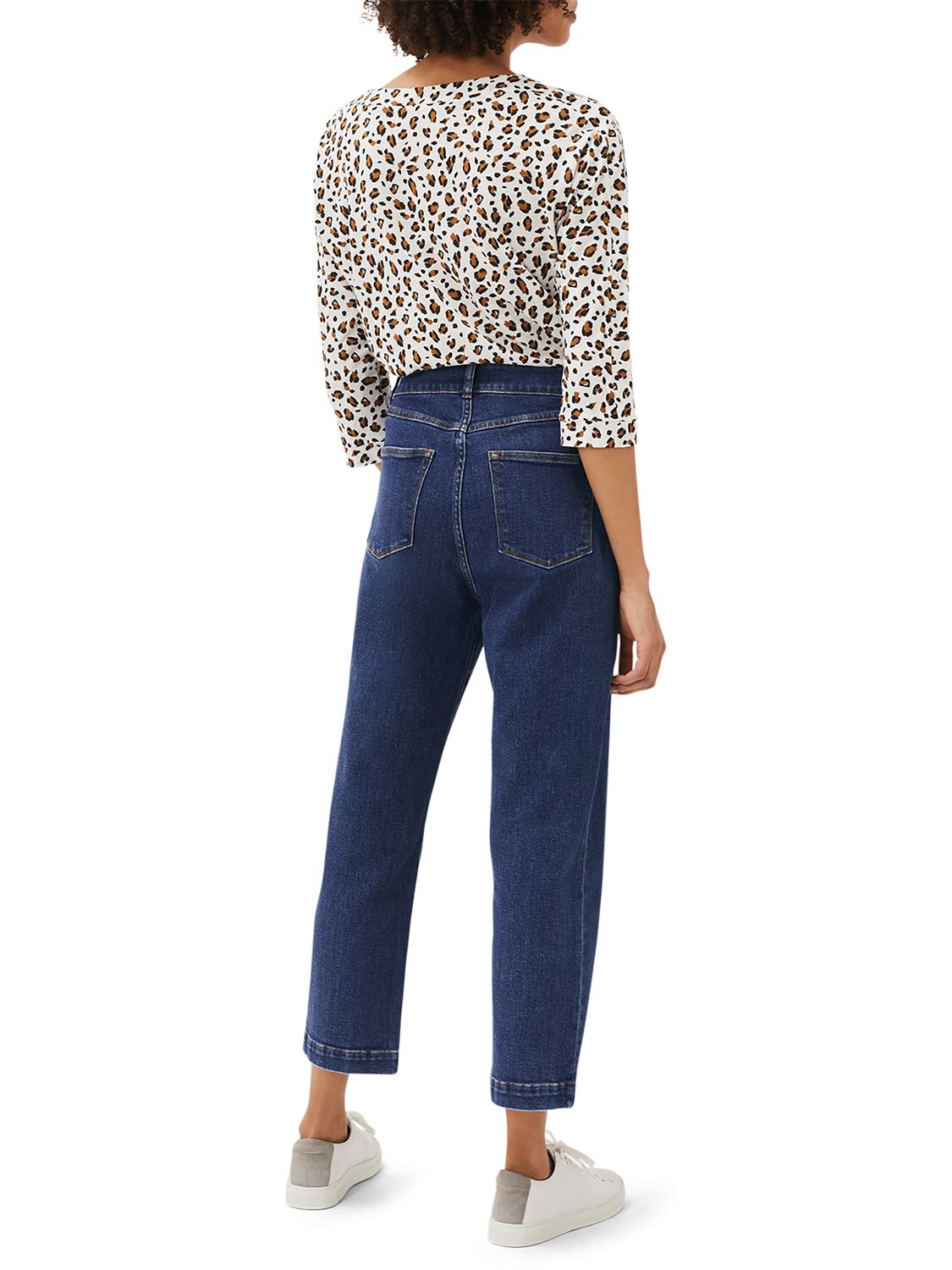 Phase Eight Karlie Straight Leg Ankle Jeans, Mid Wash at John Lewis ...