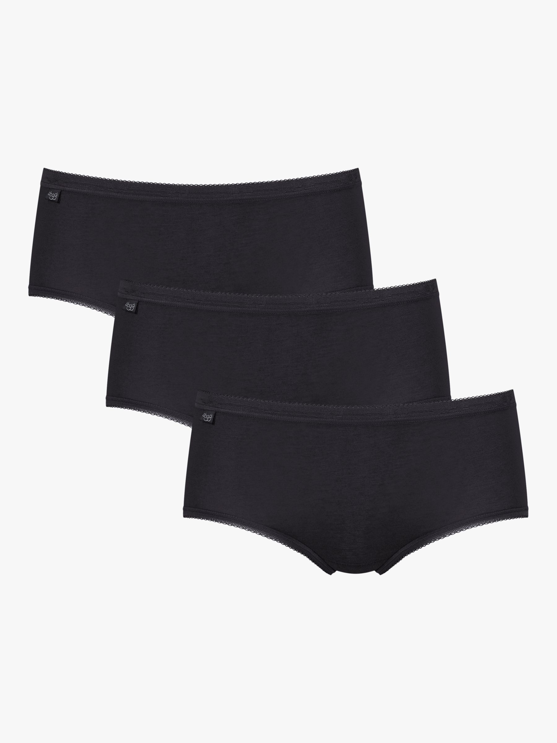 Sloggi Womens Multipacks Midi 4 Pair Cotton Pack Size 10 in Black :  : Fashion