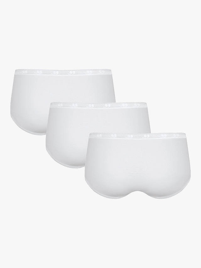 sloggi Midi Briefs, Pack of 3, White