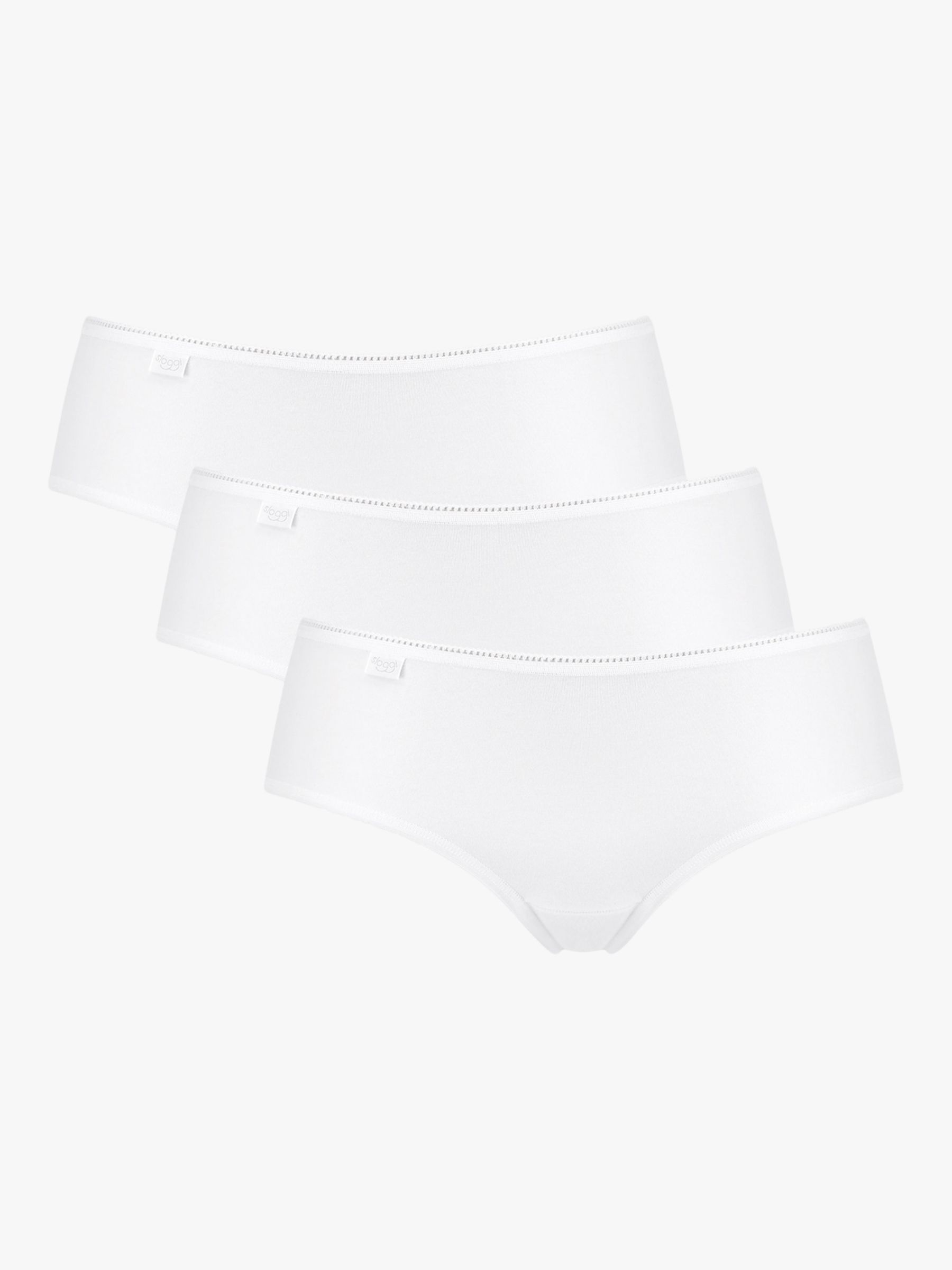 sloggi 24/7 Microfibre Hipster Knickers, Pack of 3, White, 10