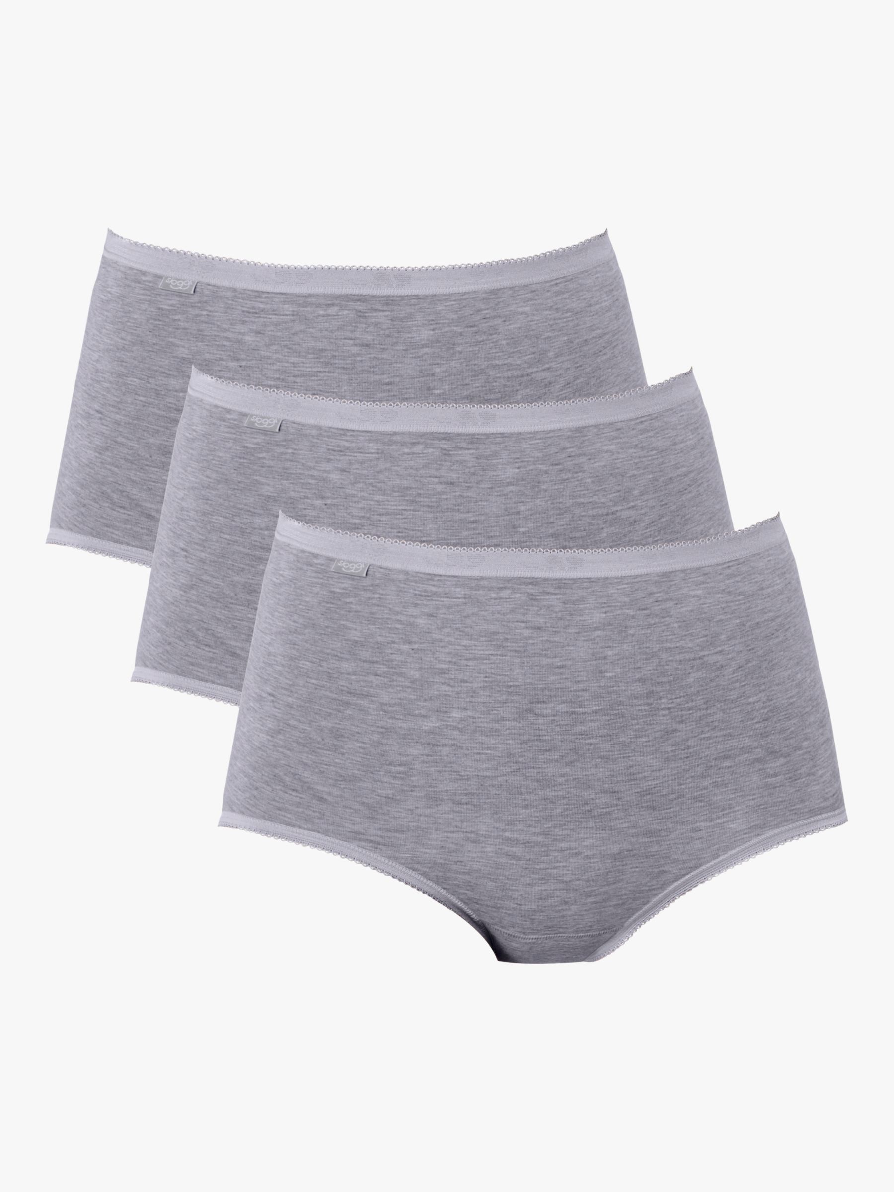 John Lewis ANYDAY Lace Trim Tanga Knickers, Pack of 3, Grey Marl/Cream at  John Lewis & Partners