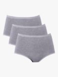 sloggi Basic+ Maxi Cotton Briefs, Pack of 3, Grey