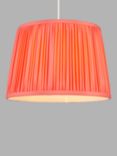 John Lewis + Matthew Williamson Plain Pleated Tapered Drum Lampshade, Dianthus Pink