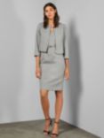 Ted Baker Michah Cropped Textured Blazer, Light Grey