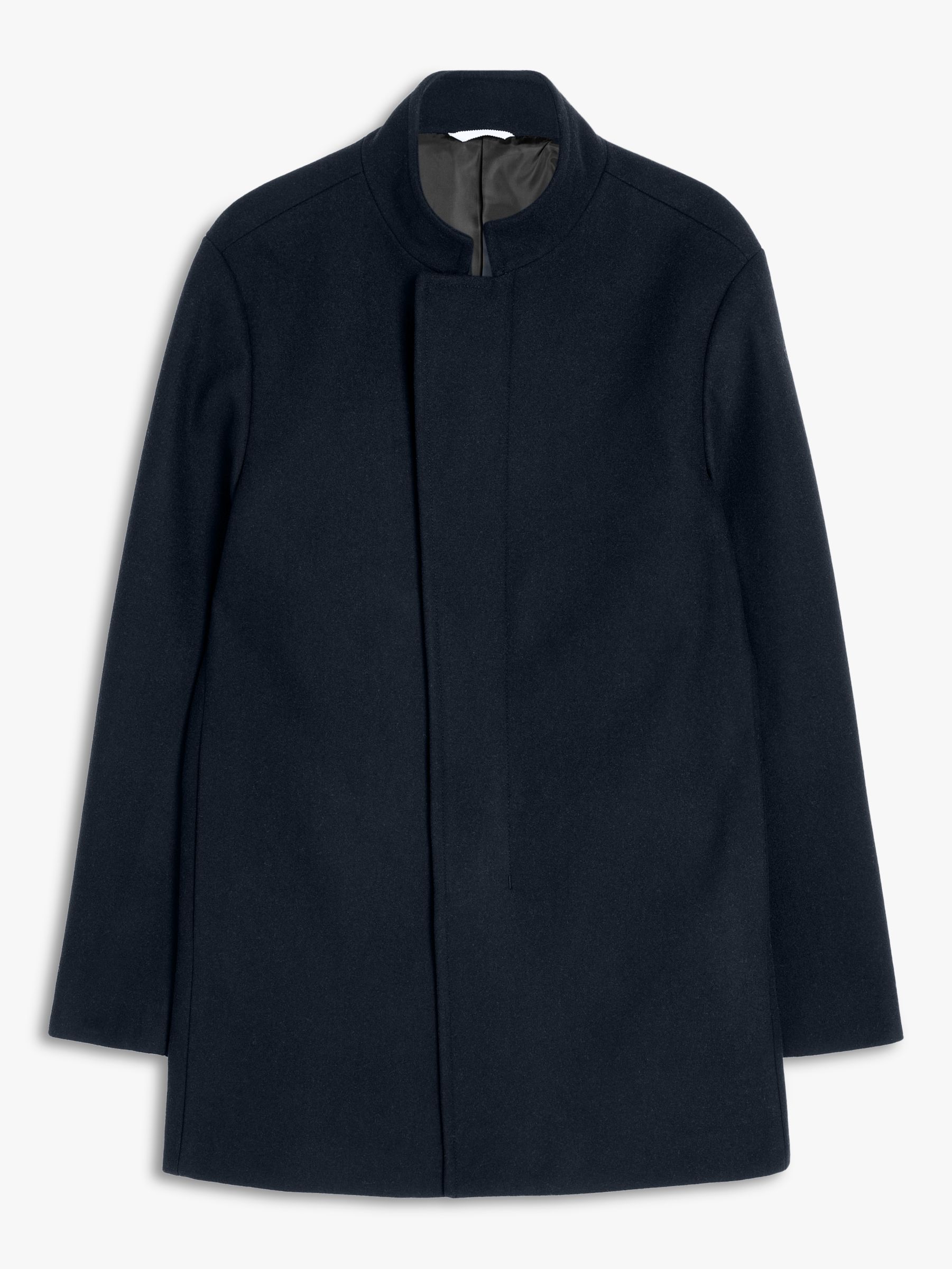 Wool Blend Topcoat - Navy | Untuckit