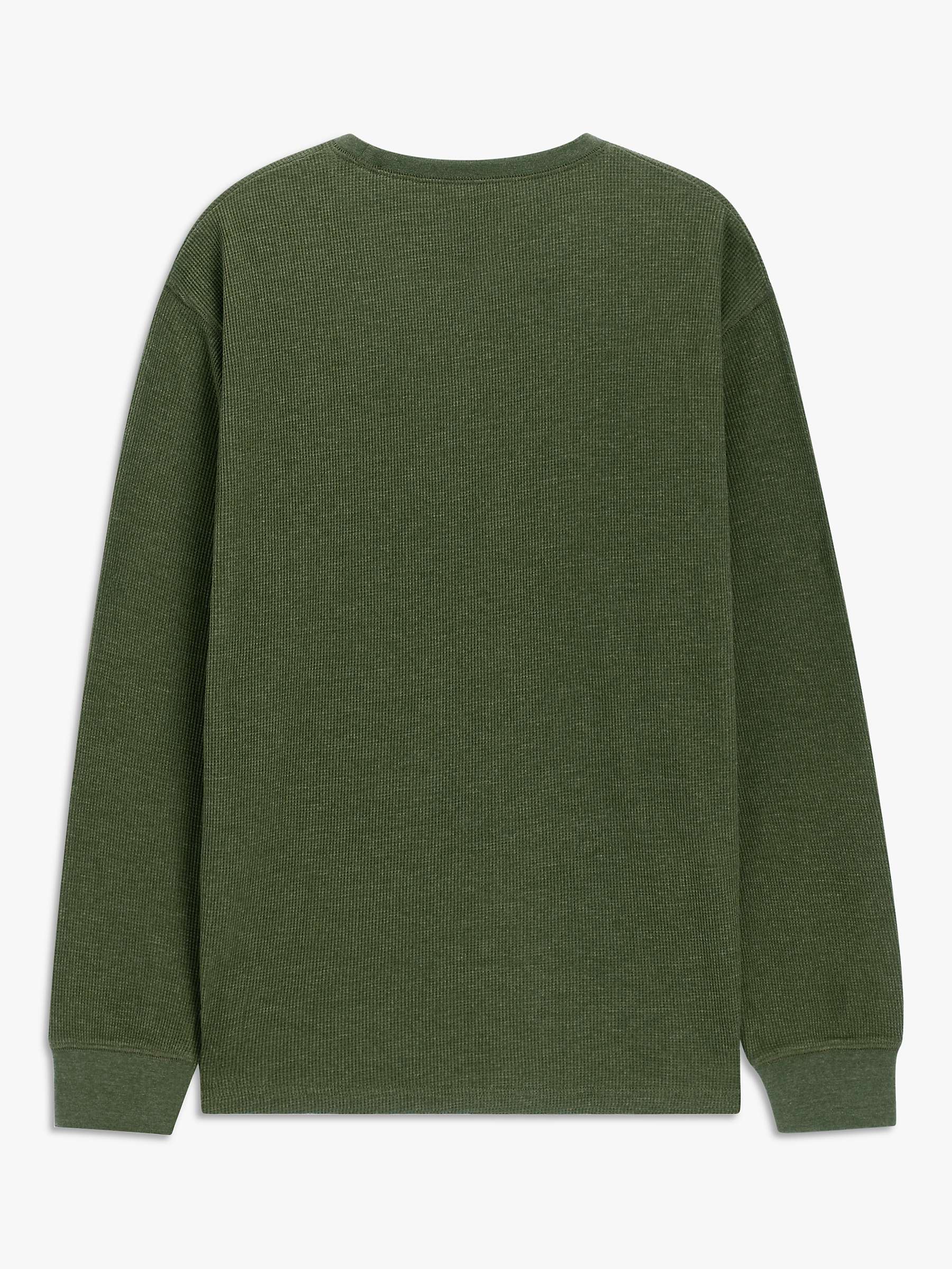 Buy John Lewis ANYDAY Waffle Cotton Blend Long Sleeve Lounge Top Online at johnlewis.com