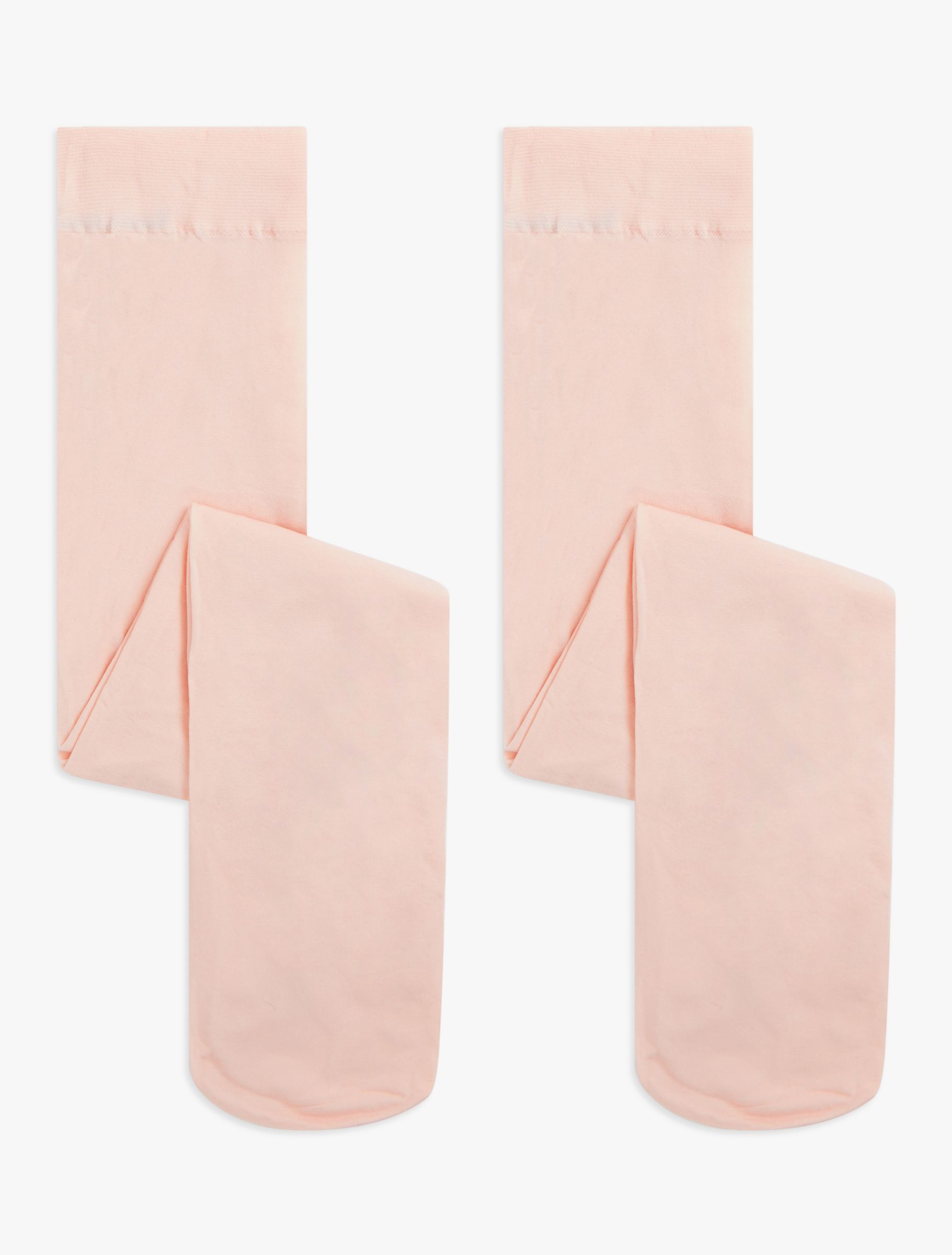 John Lewis Kids' Opaque Tights, Pack of 2, Pink, 2-3 years