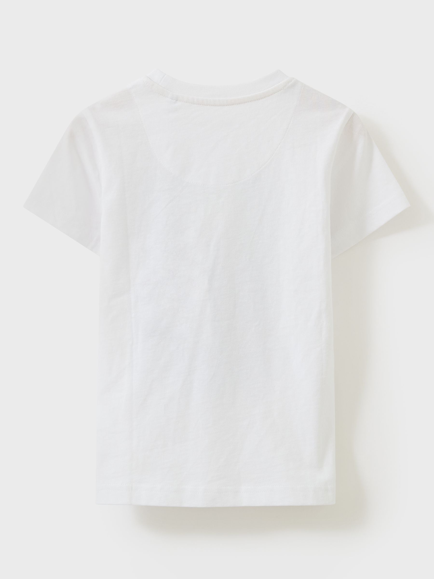 Crew Clothing Kids' Sea View Print T-Shirt, White/Aqua Blue at John ...