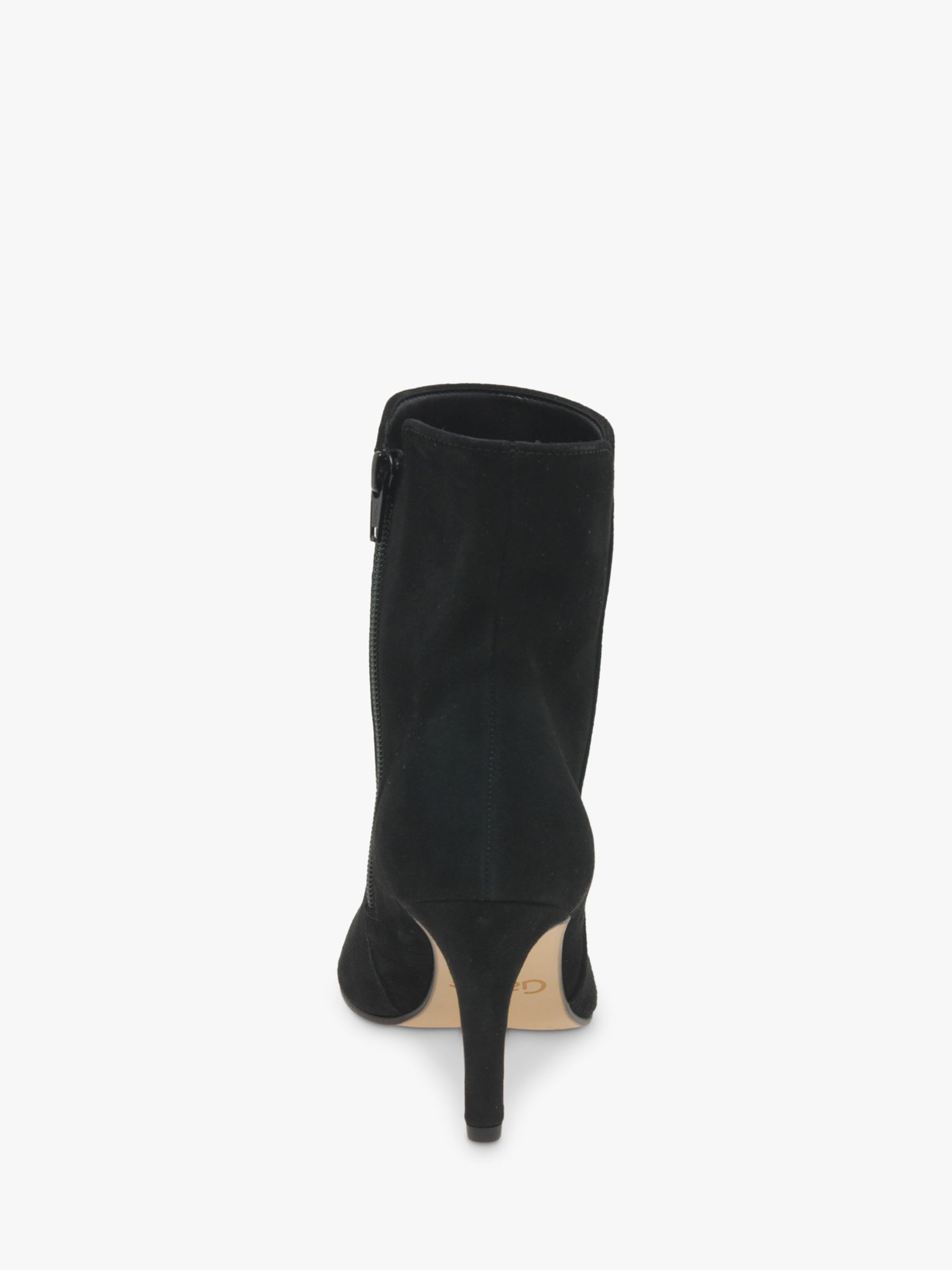 Gabor Bambro Dressy Suede Mid Heel Ankle Boots, Black at John Lewis ...