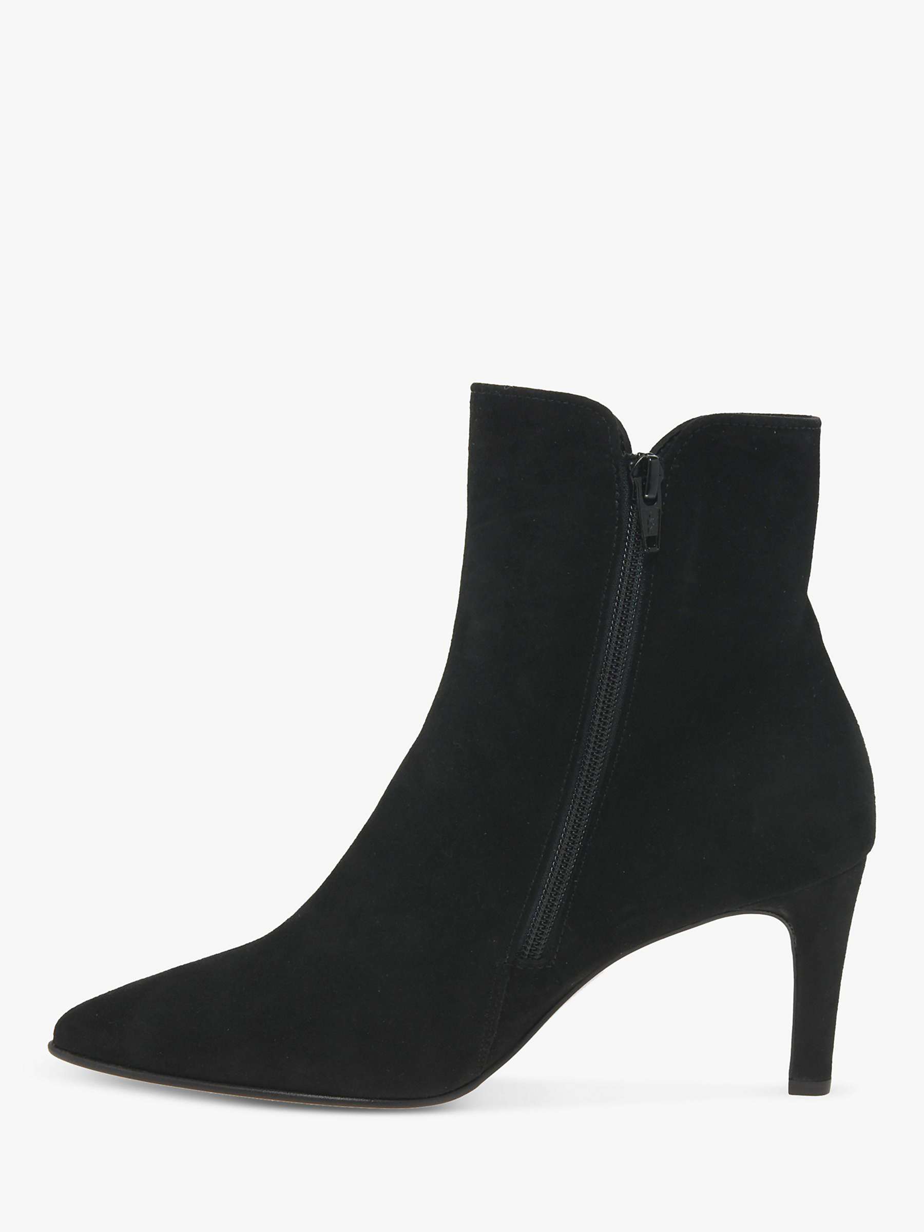 Gabor Bambro Dressy Suede Mid Heel Ankle Boots, Black at John Lewis ...