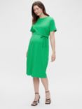 Mamalicious Jose Plain T-Shirt Maternity Dress, Fern Green