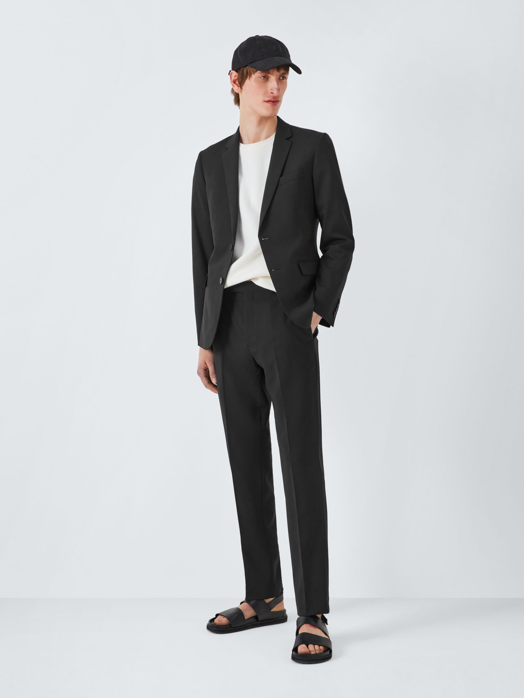 Buy Kin Wool Blend Slim Fit Suit Trousers, Black Online at johnlewis.com