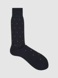 Reiss Mario Polka Dot Print Cotton Blend Socks