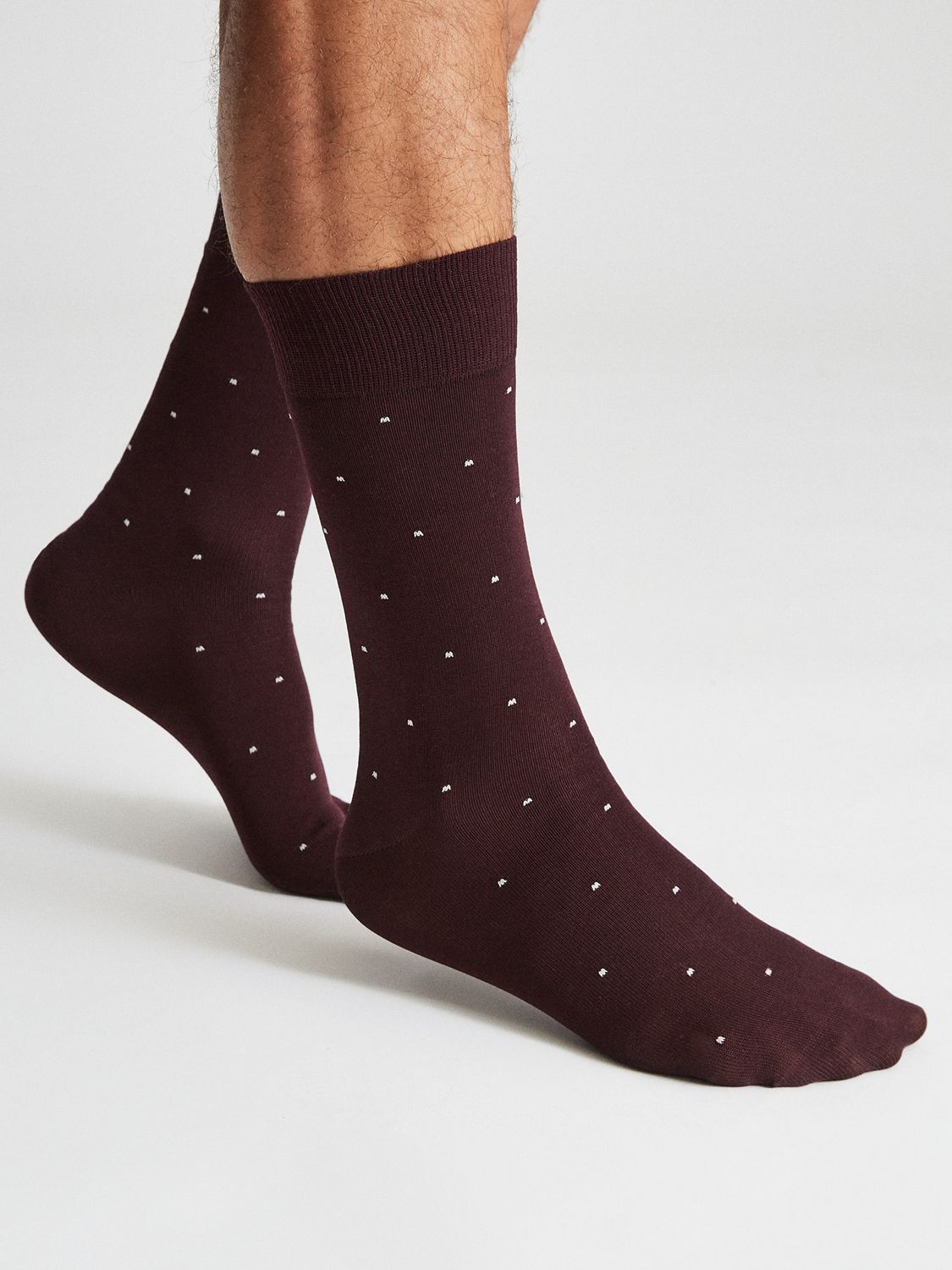 Buy Reiss Mario Polka Dot Print Cotton Blend Socks Online at johnlewis.com