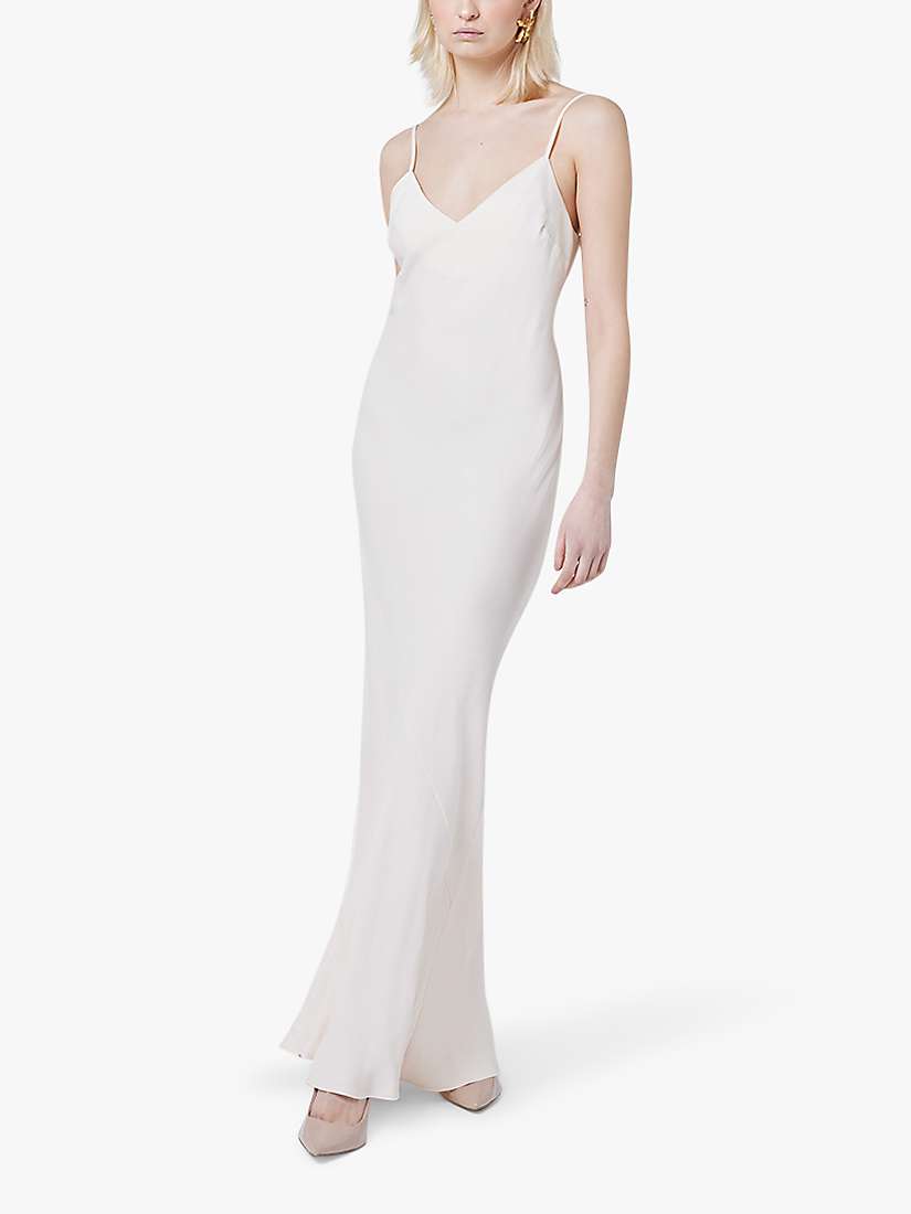 Buy Maids to Measure Stella Spaghetti Strap Maxi Dress, Champagne Ivory Online at johnlewis.com