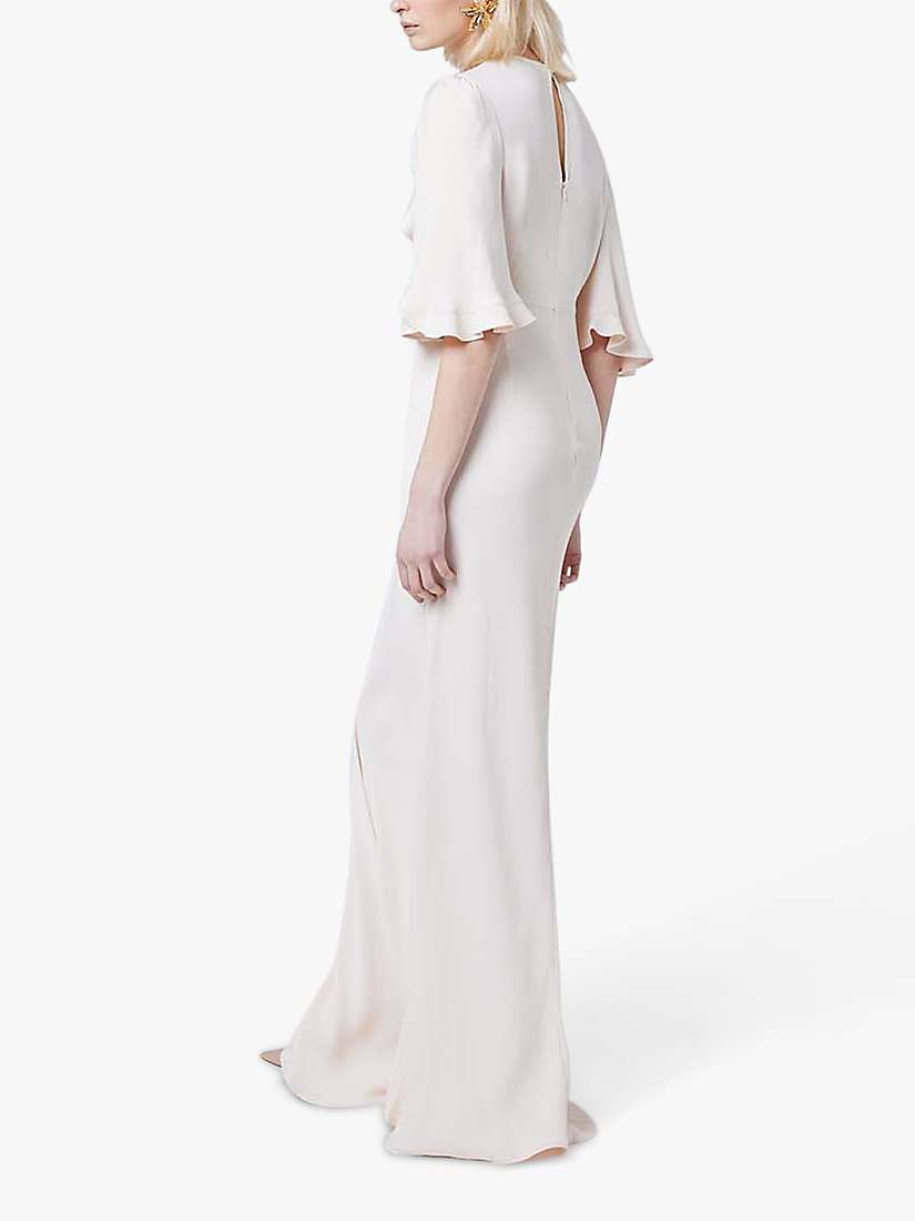 Buy Maids to Measure Jemima Ruffle Sleeve Maxi Dress, Champagne Ivory Online at johnlewis.com