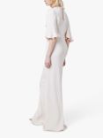 Maids to Measure Jemima Ruffle Sleeve Maxi Dress, Champagne Ivory
