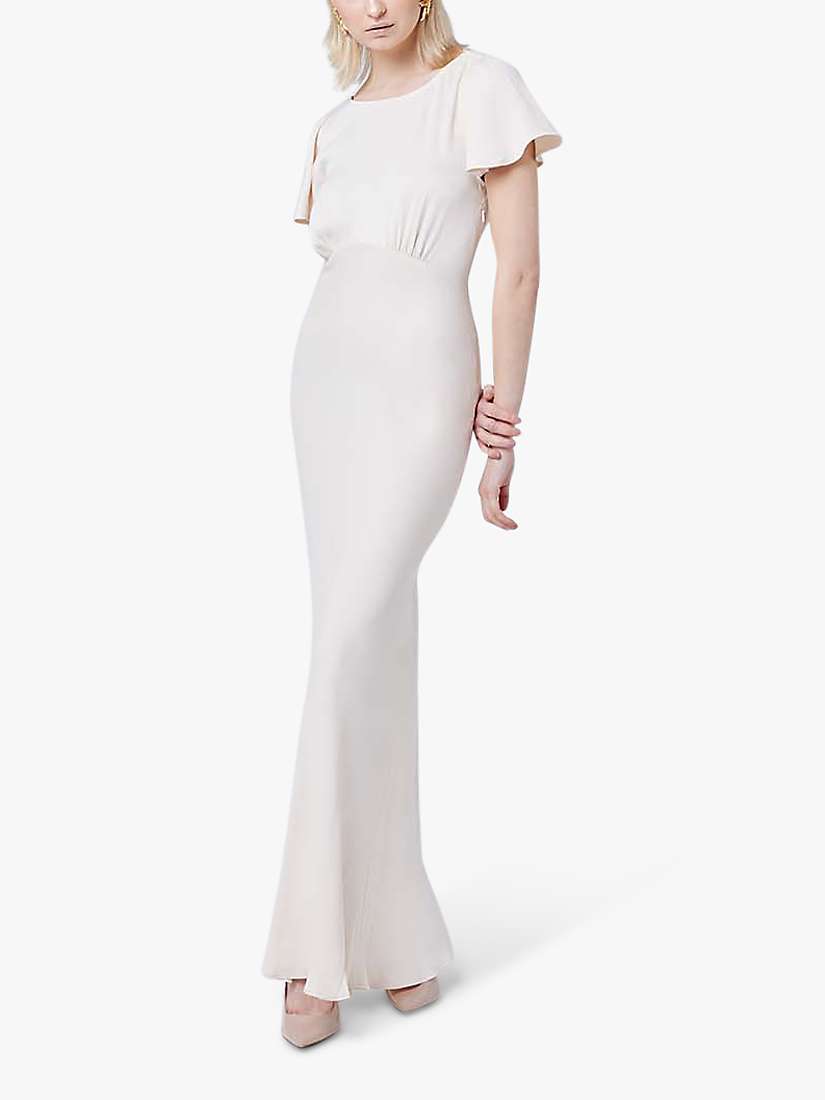 Buy Maids to Measure Eadie Short Sleeve Maxi Dress, Champagne Ivory Online at johnlewis.com