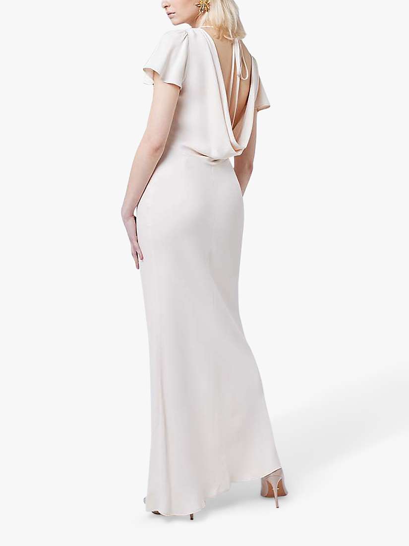 Buy Maids to Measure Eadie Short Sleeve Maxi Dress, Champagne Ivory Online at johnlewis.com