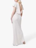 Maids to Measure Eadie Short Sleeve Maxi Dress, Champagne Ivory