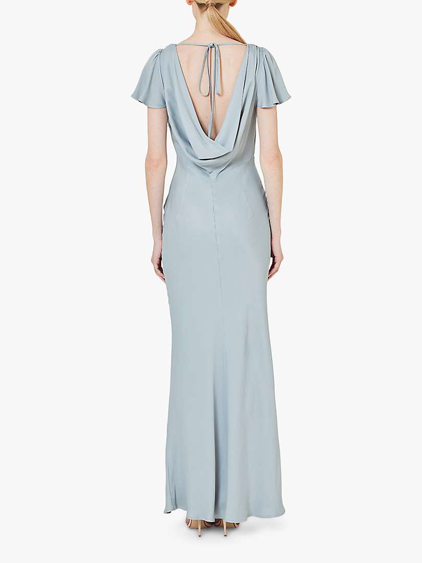 Buy Maids to Measure Eadie Satin Maxi Dress, Duck Egg Online at johnlewis.com